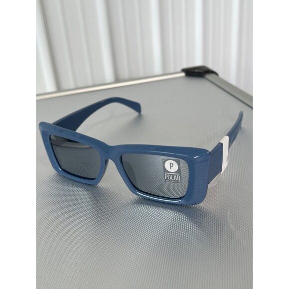 Kreedom Polarized Sunglasses UV Protection Blue Frame Modern Fashion Eyewear NEW - Picture 2 of 6